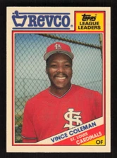 1988 Topps Revco League Leaders  #3 Vince Coleman  St. Louis Cardinals
