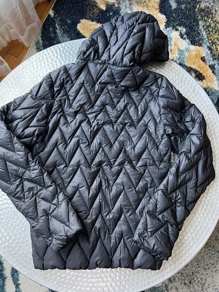 Mens K-Way Quilted Down Jacket Sz Small S Black NWT Rare!!
