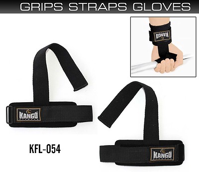 Kango Fitness Pro Weight Lifting Gym Straps Hand Bar Wrist Support Gloves Wrap 