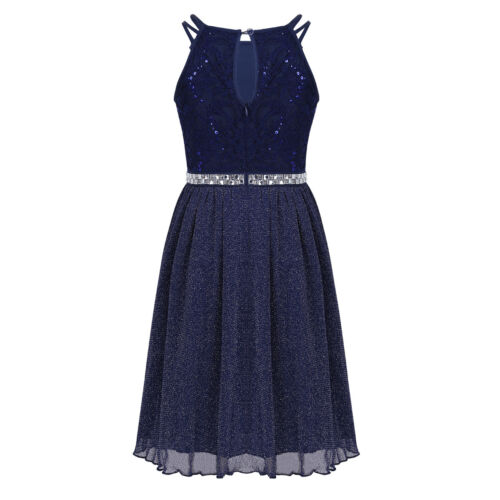 Kinder Mädchen Kleid Hochzeit Prinzessin Kleider Tulle Spitzenkleid Partykleid - Bild 71 von 111