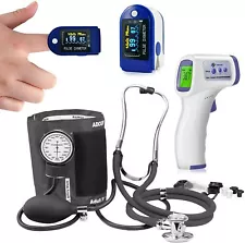 Thermometer Pulse Oximeter Blood Oxygen SpO2 Monitor Blood Pressure-Stethoscope