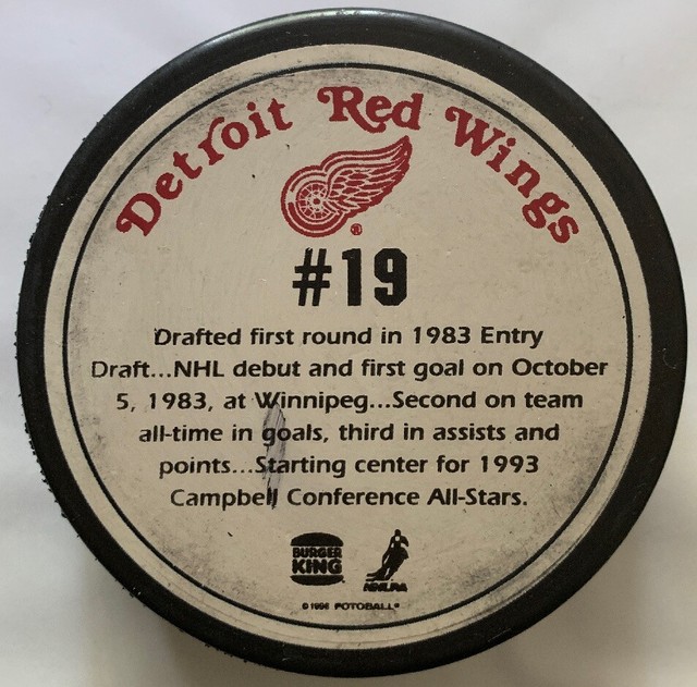 READ INFO TY! NHL HOCKEY PUCK MADE IN SLOVAKIA DETROIT RED WINGS 19