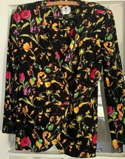 Vintage Emanuel Ungaro ter Floral Mini Skirt Suit Set Size 4/38