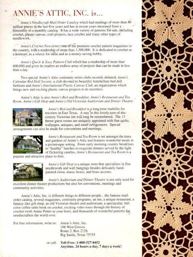 ANNIE'S ATTIC THE INTERNATIONAL COLLECTION OF CROCHET PATTERNS 19 DESIGNS - Picture 5 of 5