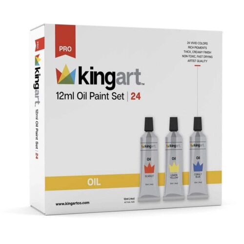 Ensemble peinture à l'huile Kingart Pro 24 pièces 12 ml 524-24 NEUF EN STOCK - Photo 1/2