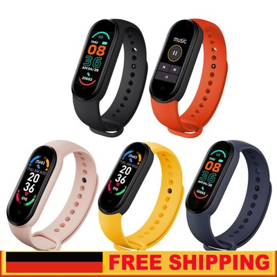 enjoymentlin M6 Smart Watches Wasserdicht Laufen Smartwatch Blutdruck-Armband DE