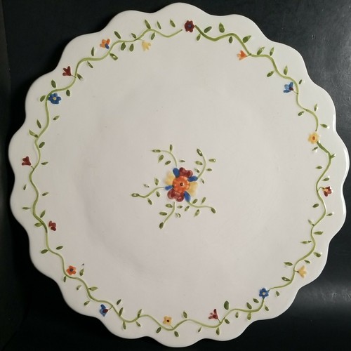 Sigma The Tastesetter Andrea West Bird In Hand 9" Cake Plate Flowers Dessert