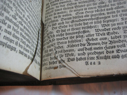 Uralte Bibel / Evangelische Zeugnisse der Wahrheit Brastberger 1796 aus Sammlung - Bild 11 von 11