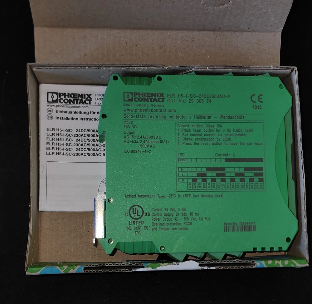 1PC NEW Phoenix Contact H5-I-SC-24DC/500AC-2 Electronic Motor Starter 2900574