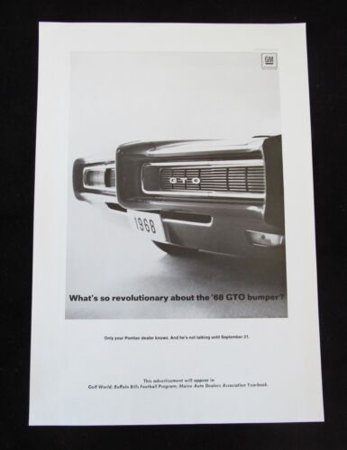 Lot of 11 1968 Pontiac Dealer Only SAMPLE Magazine Advertisements Firebird GTO - Picture 8 of 18