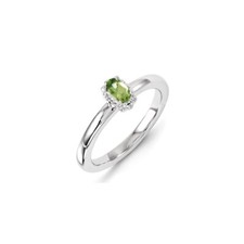 Sterling Silver Stackable Expressions Peridot Ring
