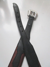 JUSTIN BOOTS Concho Belt Brown/Black Leather Size 28