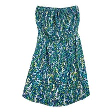 Lilly Pulitzer Windsor Sea Blue Strapless Dress size Small Blue/Green