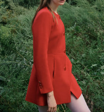 NWT ZARA WOMEN FROCK COAT LONG