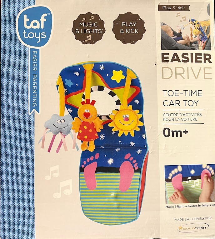 Taf Toys Baby Multicolor Infant Toe Time Music Lights Easier Drive Car Seat  Toy