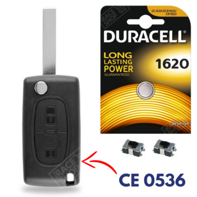 Plip key shell for remote control 307 308 207 407 3008 Peugeot  CE0536  2 buttons
