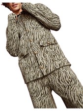 Royalty By Maluma Men's Relaxed Fit Sweater Jacket Beige Size X-large