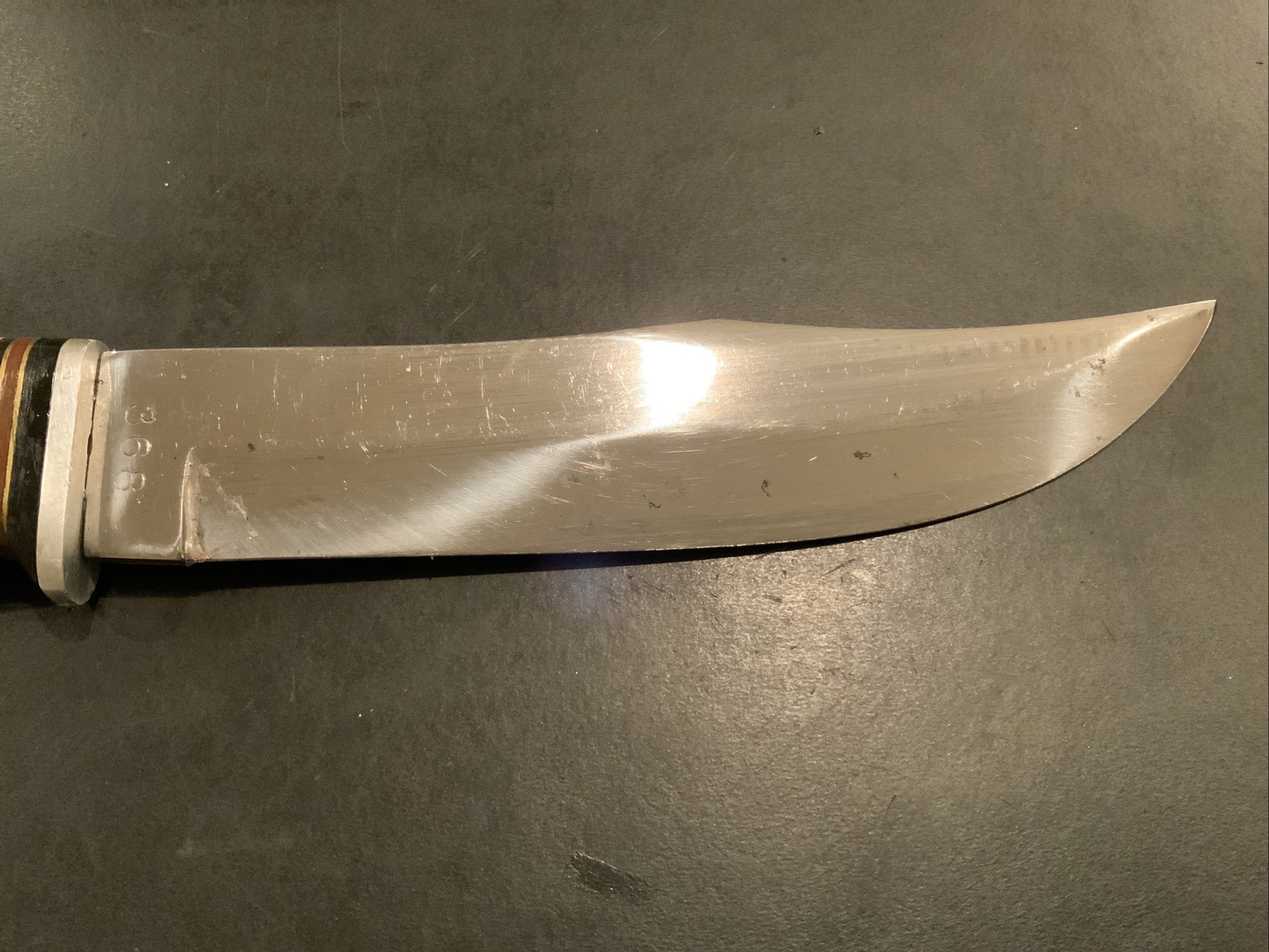 Kinfolks USA 368 Large Hunting Fixed Blade Knife Finger Grooves W