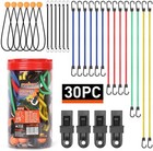 30Pc Bungee Cord Octopus occy Strap Elastic Tie Down steel hooks Heavy Duty BULK