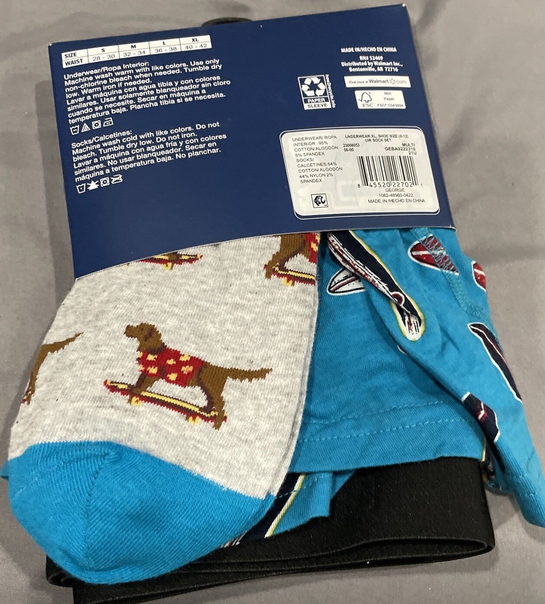 George Men Boxer Briefs XL (40-42) Crew Sock 6-12 Combo Set | eBay