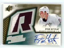2005-06 SPx Rookie Jersey /1499 Ryan Getzlaf #170 Rookie Auto RC 2 COLOR - HOF