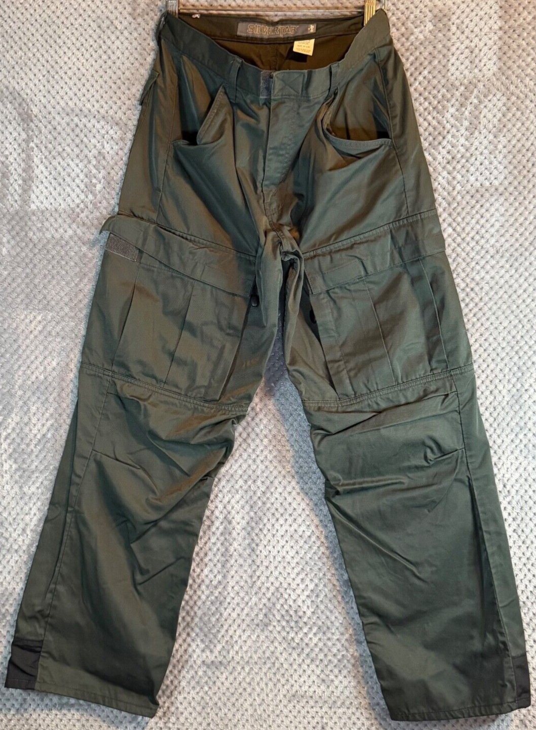 VTG Levi’s Silvertab Nylon Pants Mens 31x32 Green Cargo Loose 90/Y2K Gorpcore
