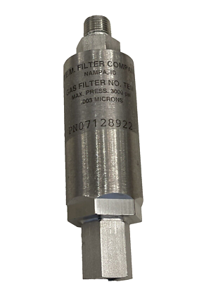 #ad Gas Filter CDA .003 micron Max. pressure: 3000 psi by T.E.M P N:07128922 $2.00