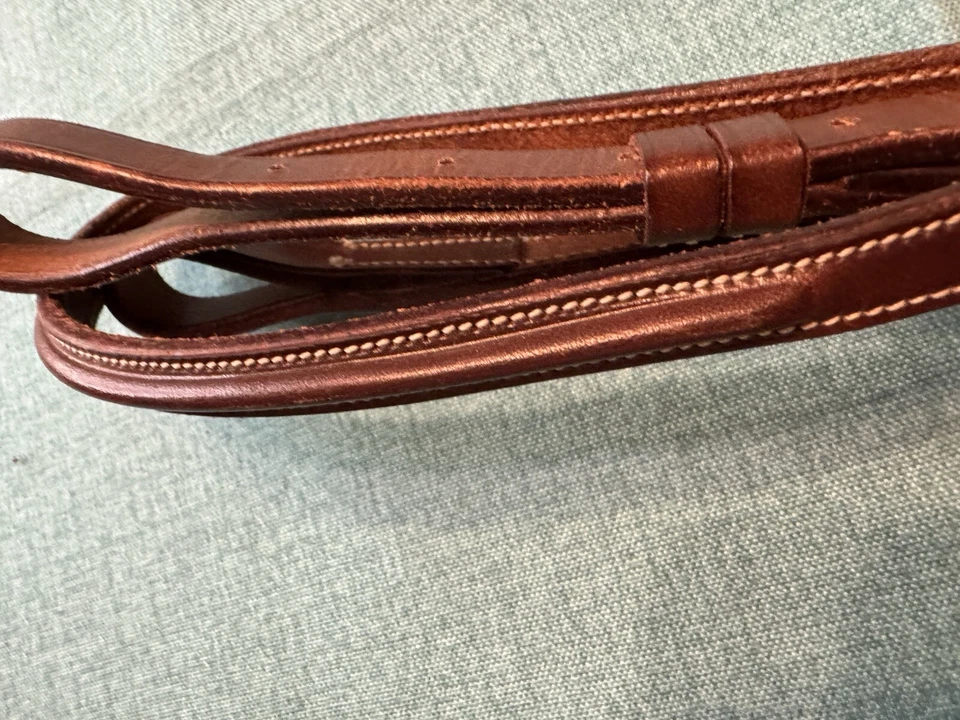 New Cob size No Brand Standing Martingale Chestnut Leather Square Raised - Image 4 of 4