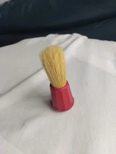 Vintage Unknown Manufacturer "Sterilized USA" Red Handle Shaving Brush