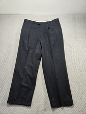 Brioni Pants Mens 36x28 Charcoal Grey Pleated Cuffed Wool Made In Italy Sport