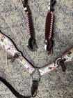 Tacktical Equine Leather Wildflower Tack Set Headstall Breastcollar — photo 2
