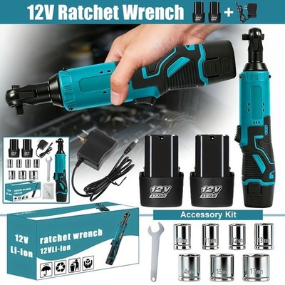 Cordless electric ratchet wrench set, brushless electric ratchet wrench, 12V