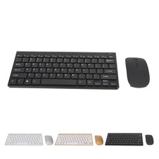 Wireless slim keyboard mouse combo portable silent keys LED power saving home us