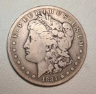 1884-S Morgan Silver Dollar $1 San Francisco Better Date Silver Coin