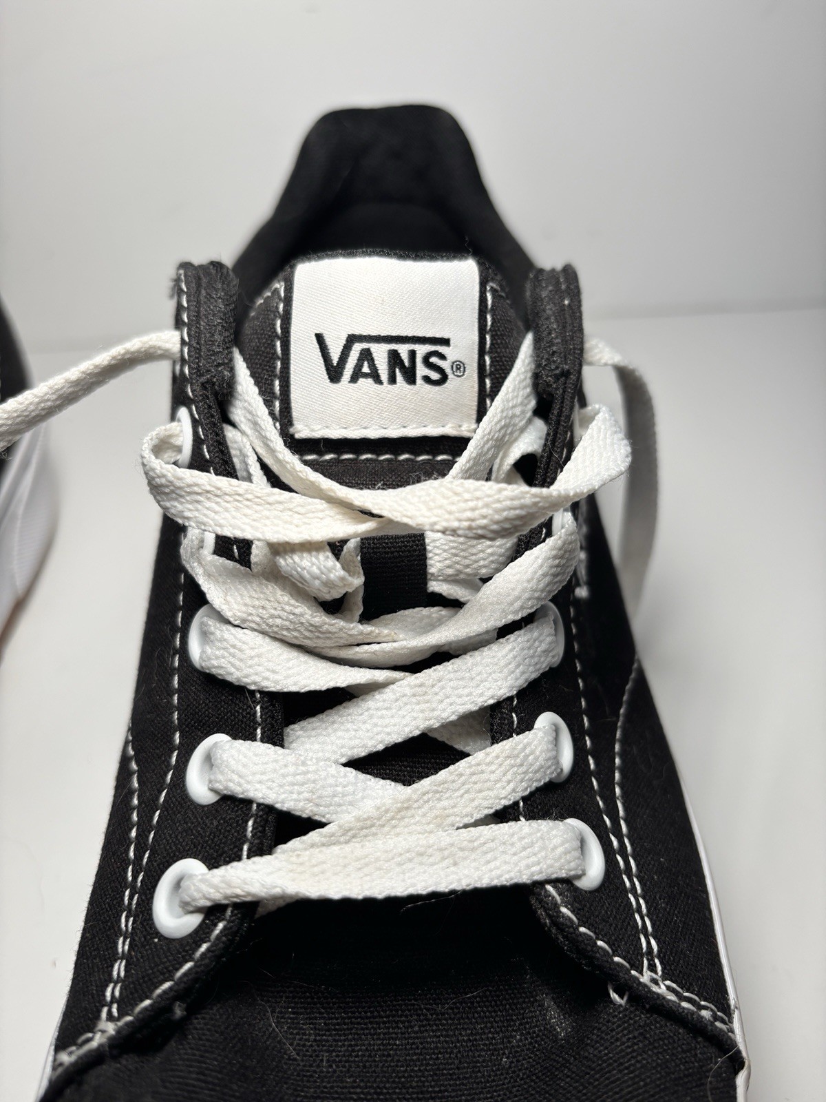 Size 9.5 - VANS Black/White Platform Sneakers- Streetwear, Skater, Casual thumbnail 6