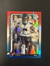 Tank Dell 2025 Topps Chrome Refractor Red White Blue SP Houston Texans #123