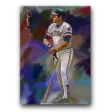 Mike Hargrove Art Card Limited 21/50 Edward Vela Signed (Cleveland Indians)