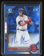 2022 Bowman Chrome Prospect Autographs Niko Kavadas Blue Saphire #BSPA-NK