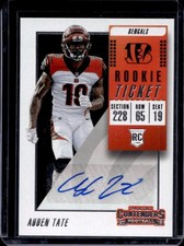 2018 Panini Contenders Auden Tate RC Auto Autograph Ticket #196 Bengals Rookie