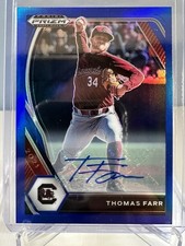2021 Prizm Draft Picks Thomas Farr Blue Auto /99 #PDP150 SC GAMECOCKS Baseball