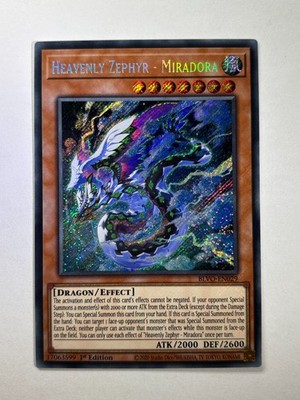 Himmlischer Zephyr - Miradora BLVO-DE029 Secret Rare 1. Auflage YuGiOh Karte NM