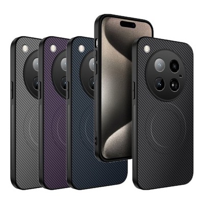 Magnetic Carbon fiber Texture Leather Back Cover Case For Infinix Zero 40 5G/4G