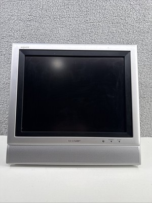 Sharp Aquos LC-13E1U 13 LCD TV Portable Stereo Retro Gaming Stand- No Remote 