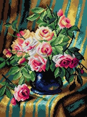 Orchidea Needlepoint canvas for halfstitch without yarn after Frans Mortelman...