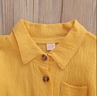 NEW Girls Mustard Long Sleeve Belted Romper Jumpsuit Size 2T — photo 2