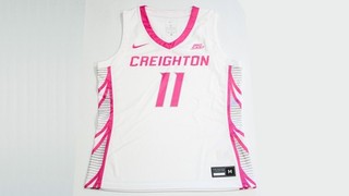 #11 Kiani Lockett 2026 Creighton vs. Cancer Pink Out Game Worn Jersey Warm Up