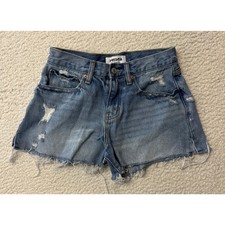 RSQ Womens Distressed Vintage A Line Denim Shorts Size 26