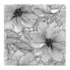 Leaves Flower Background Clear Stamps for 3 inches by 4 inches, Bloom
