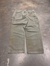 Carhartt B11 MOS Work Pants 36x30 Green Canvas Carpenter Utility Dungaree Fit