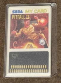 Pitfall II Sega My Card w/ Box SG-1000 Mark III Japan Import US Seller TESTED